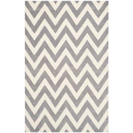 Safavieh Cambridge Hand Tufted Runner Rug- Silver - Ivory- 2 ft. 6 in. x 10 ft. CAM139D-210
